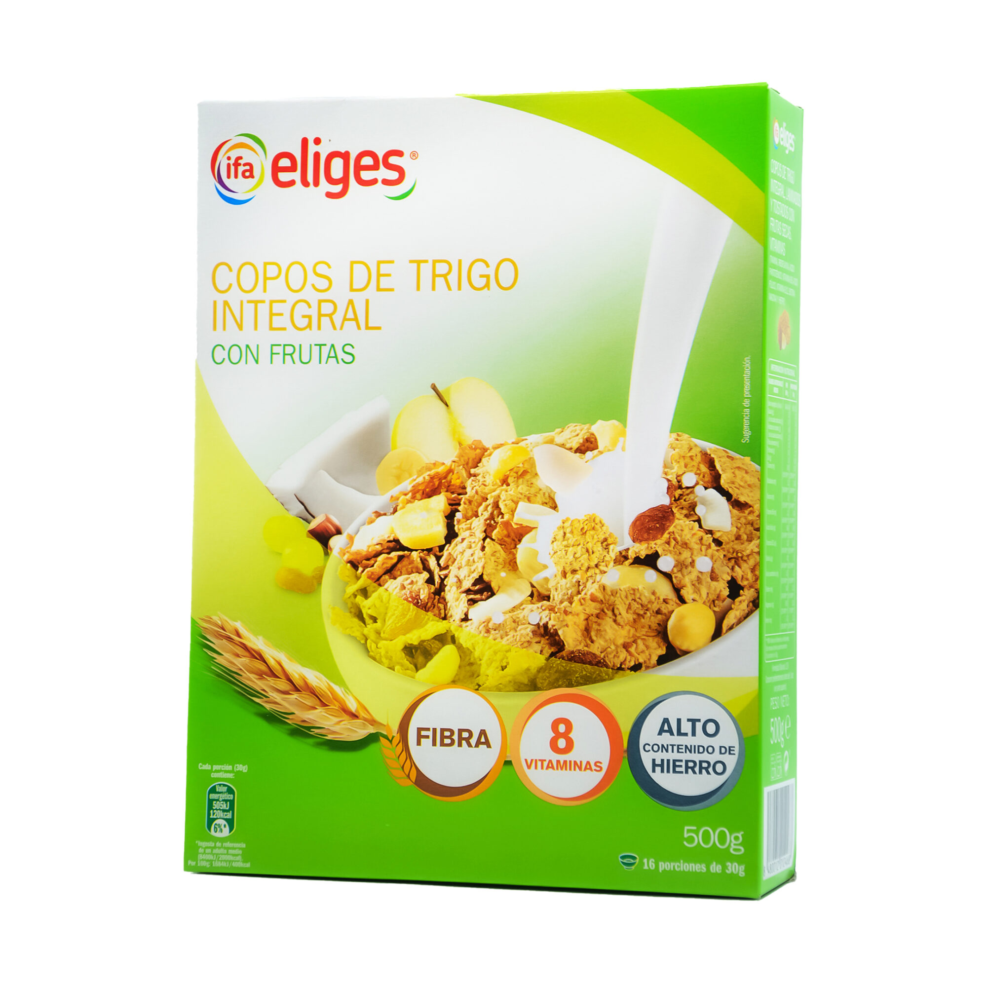 COPOS DE TRIGO INTEGRAL CON FRUTASIFA ELIGES 500GR x14pcs