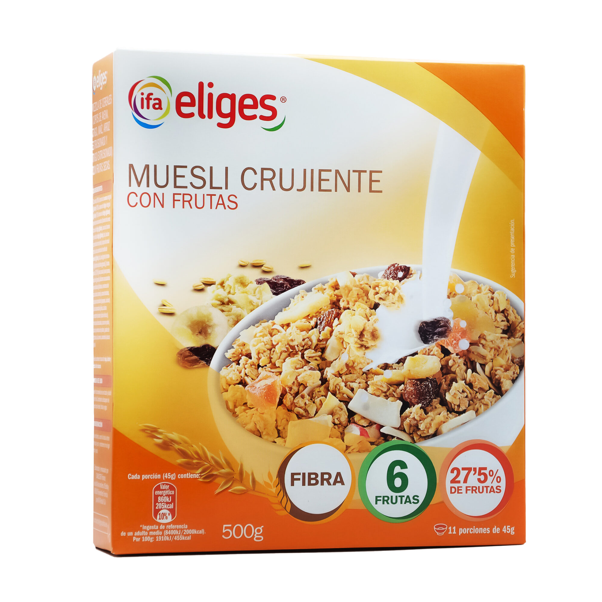 CEREALES ELIGES MUESLI CON FRUTAS 500GR x16pcs