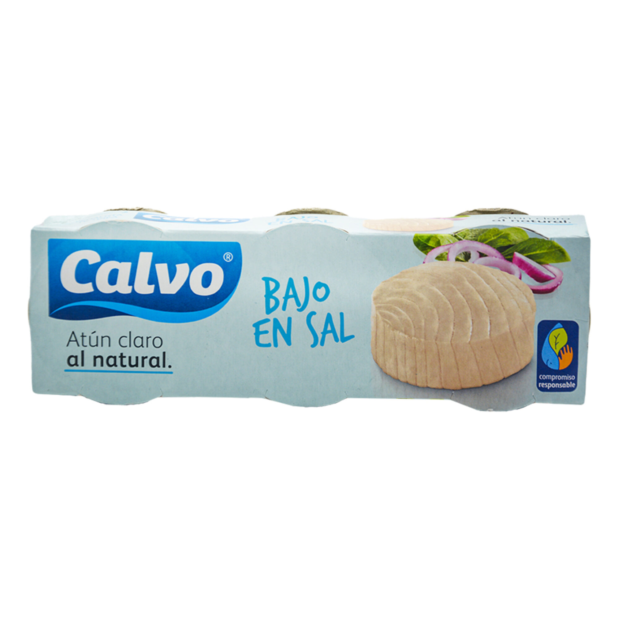 ATUN CALVO BAJO SAL AL NATURAL PACK 3 x20 pcs