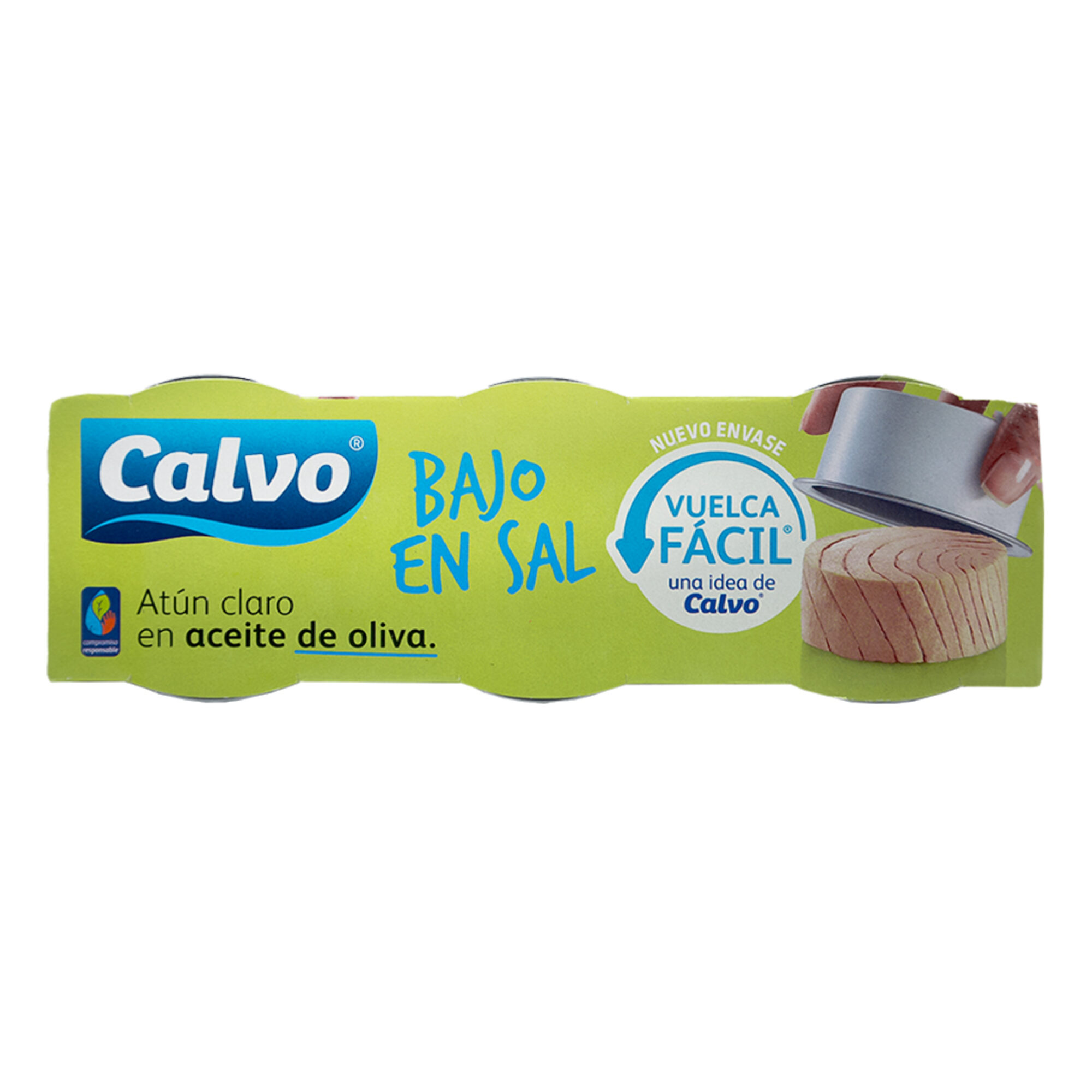 ATUN CALVO BAJO SAL EN ACEITE DE OLVIA PACK3 x20pcs