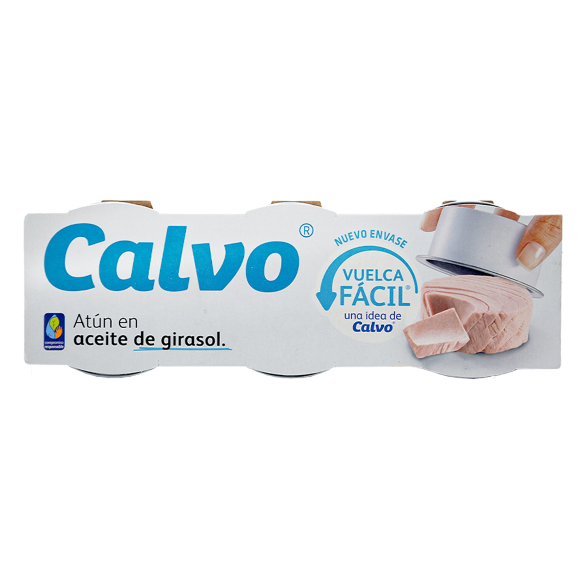 ATUN CALVO EN ACEITE DE GIRASOL PACK3 VUELCA FACIL x20pcs