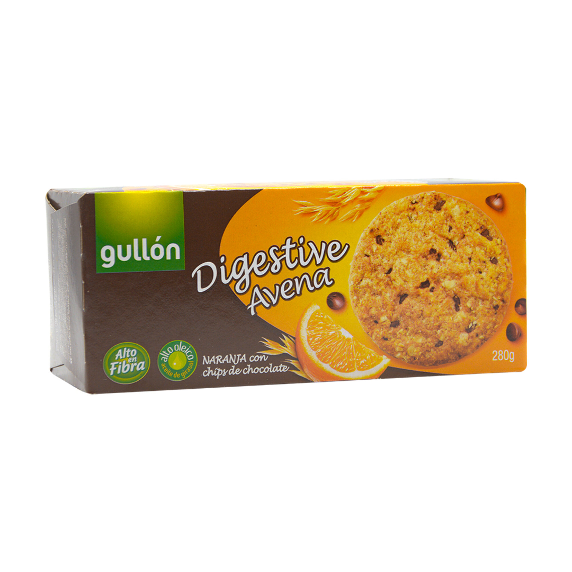 GULLON DIGESTIVE AVENA CHOCO NARANJA 280GR x12pcs