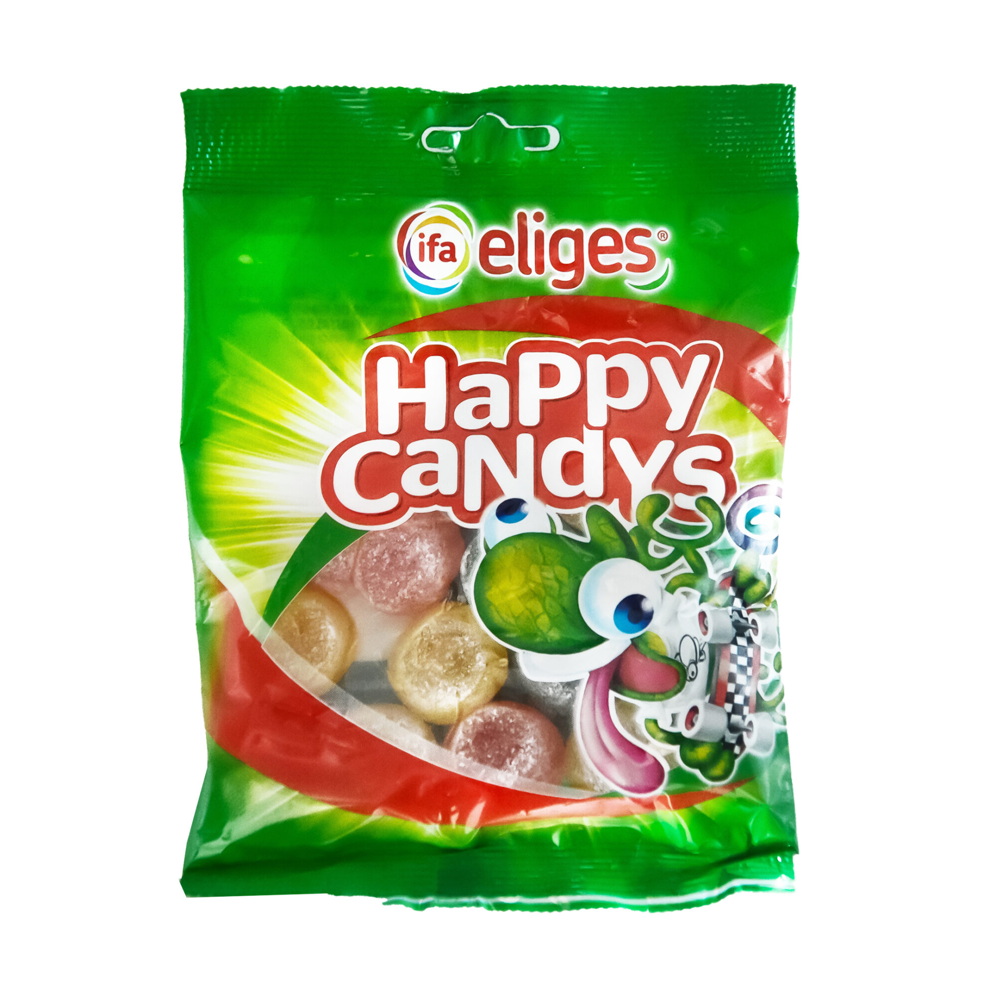 HAPPY CANDYS CARAMELOS DE GOMA REDONDOS FRUTALES 150GR x12pcs