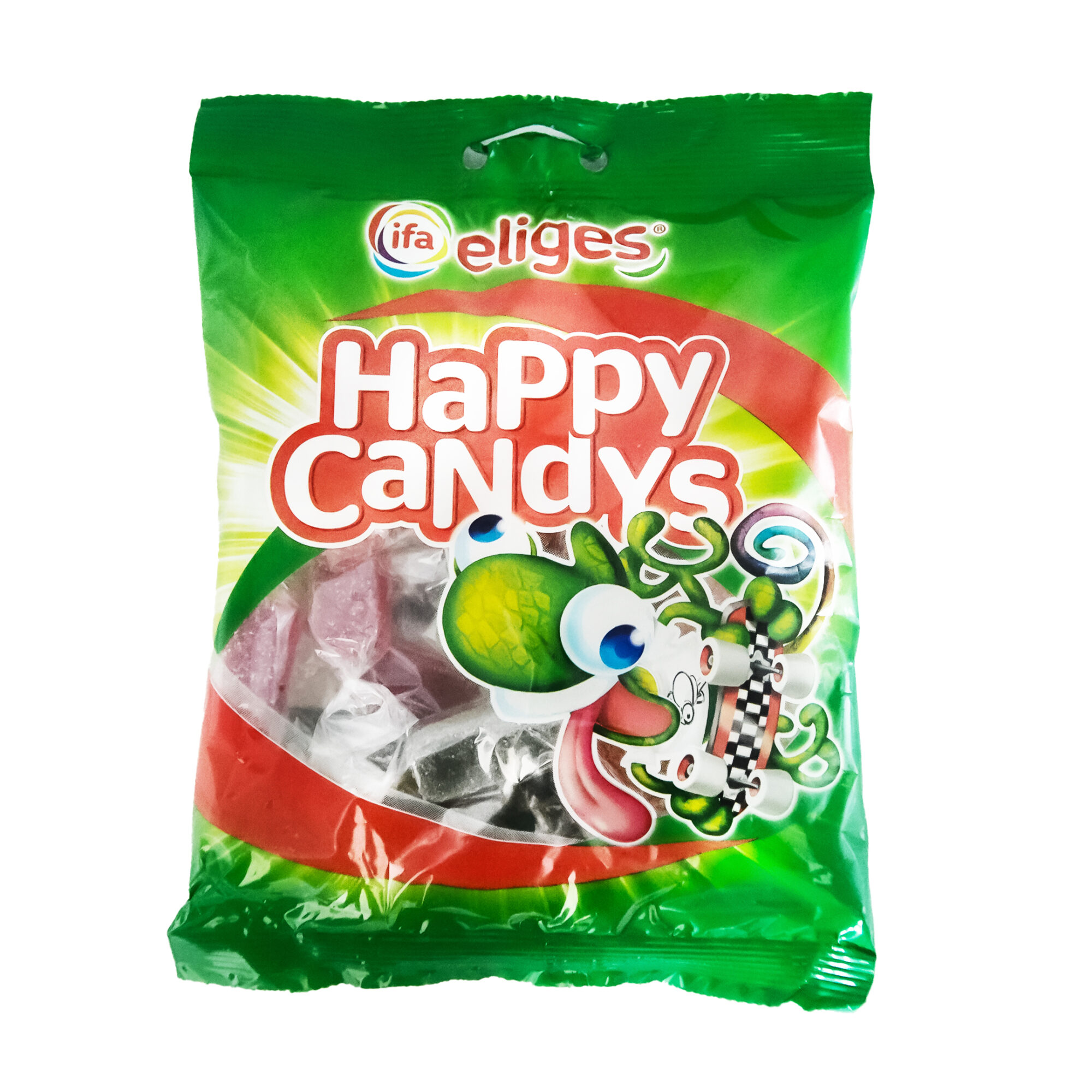 HAPPY CANDYS CARAMELOS DE GOMA AZUCARADOS FRUTALES 135GR x12pcs