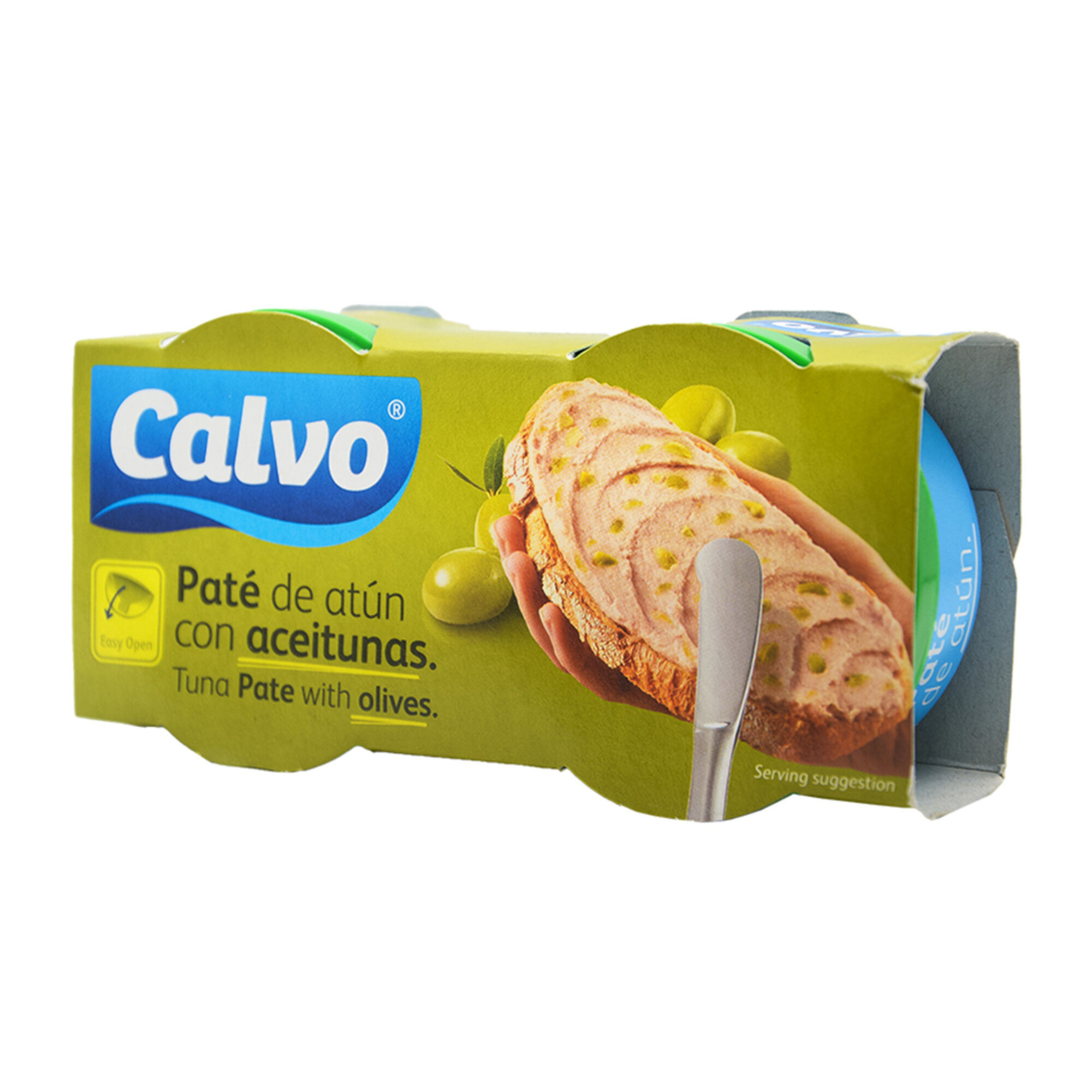 PATE DE ATUN CALVO C ACEITUNAS ( PACK2 x 75GR ) x10pcs