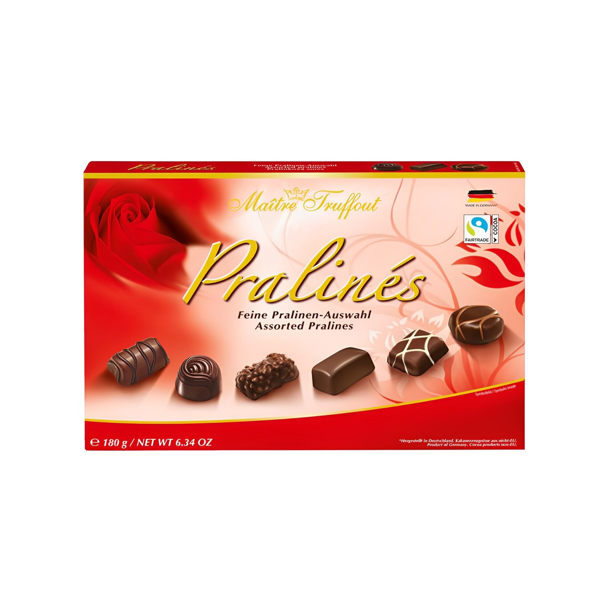 MAITRE TRUFFOUT PRALINÉS RED 180G x8pcs