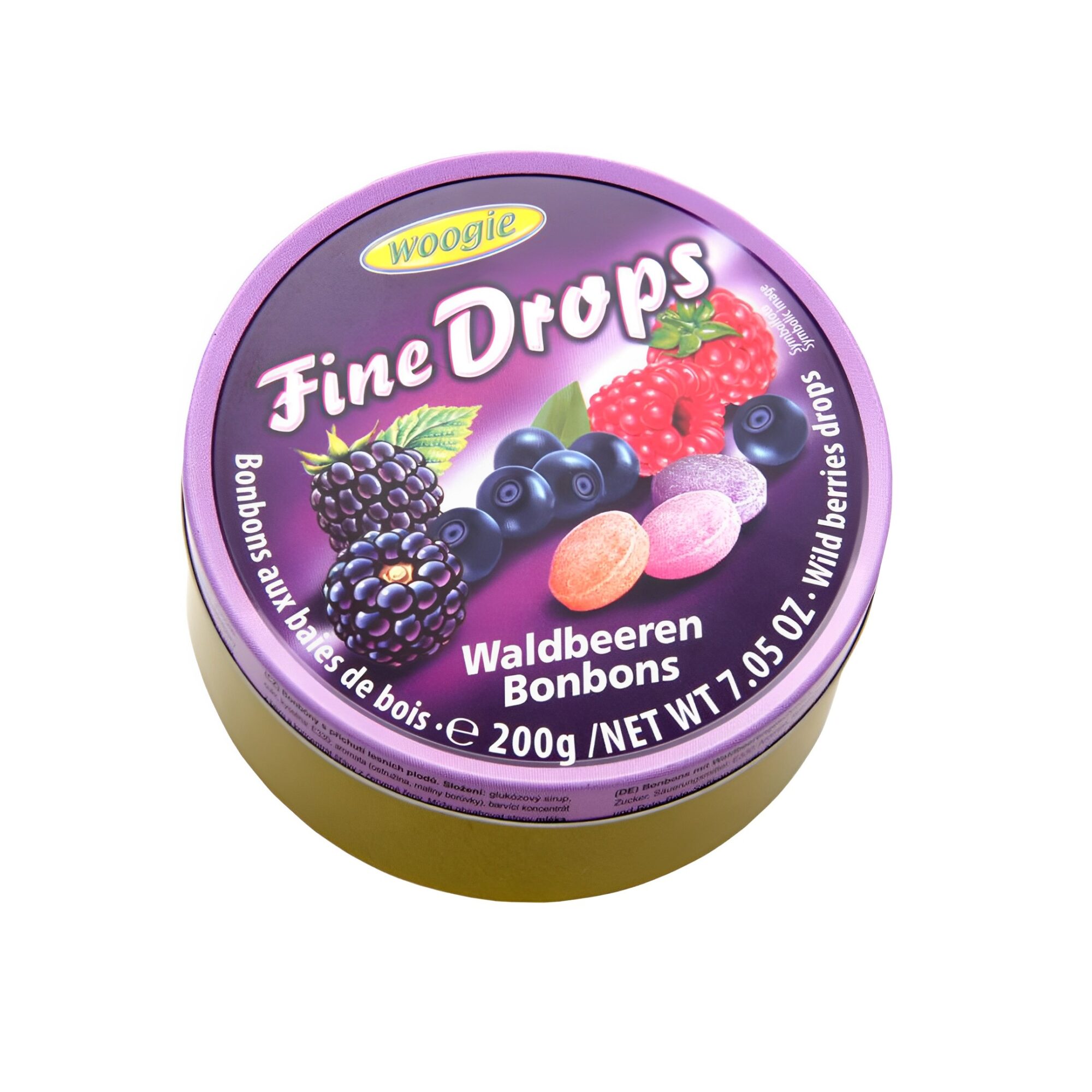 FINE DROPS CANDIES WITH FOREST BERRIES FLAVOUR 200G x10pcs