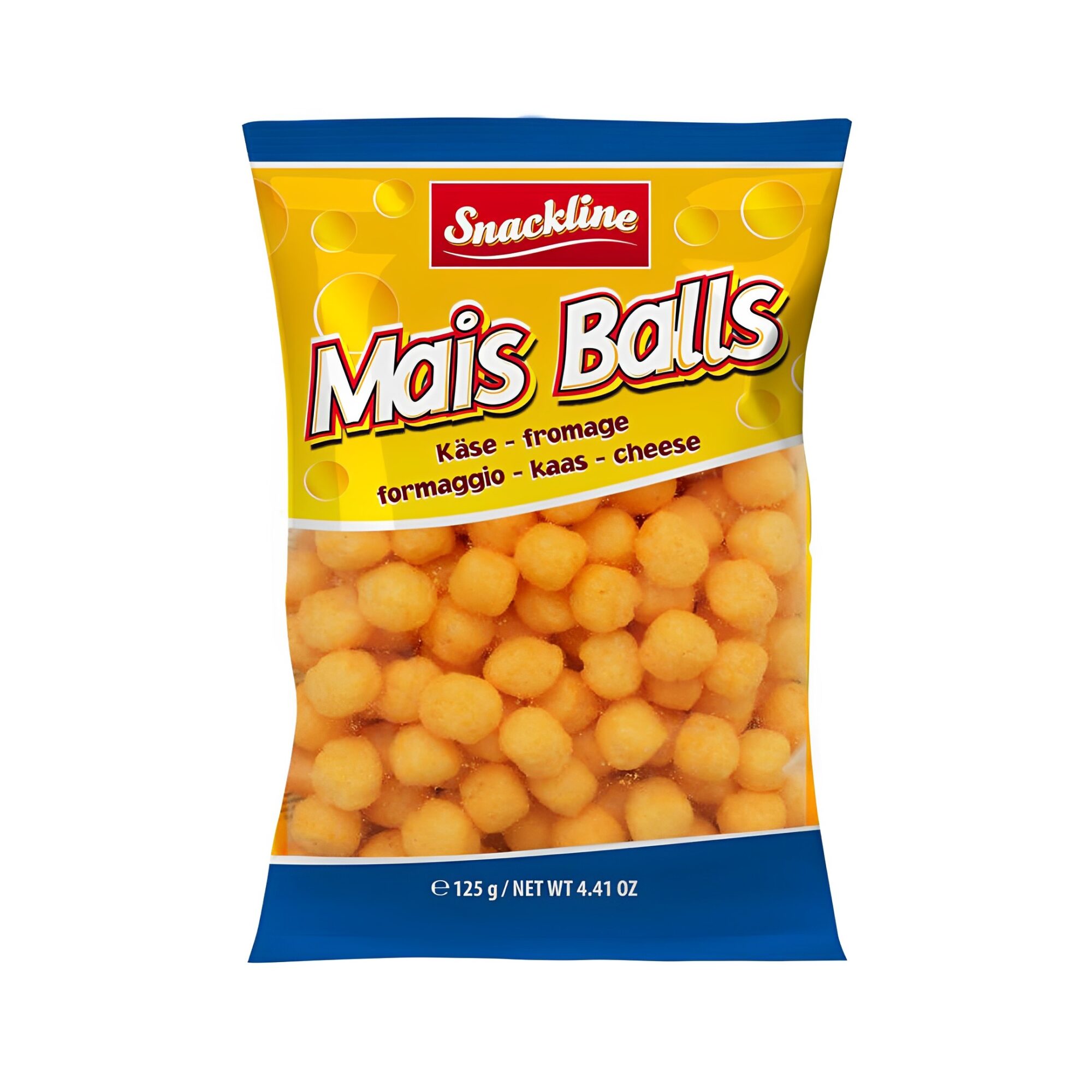 CHEESE BALLS CORN SNACK SALTED 125G x20pcs