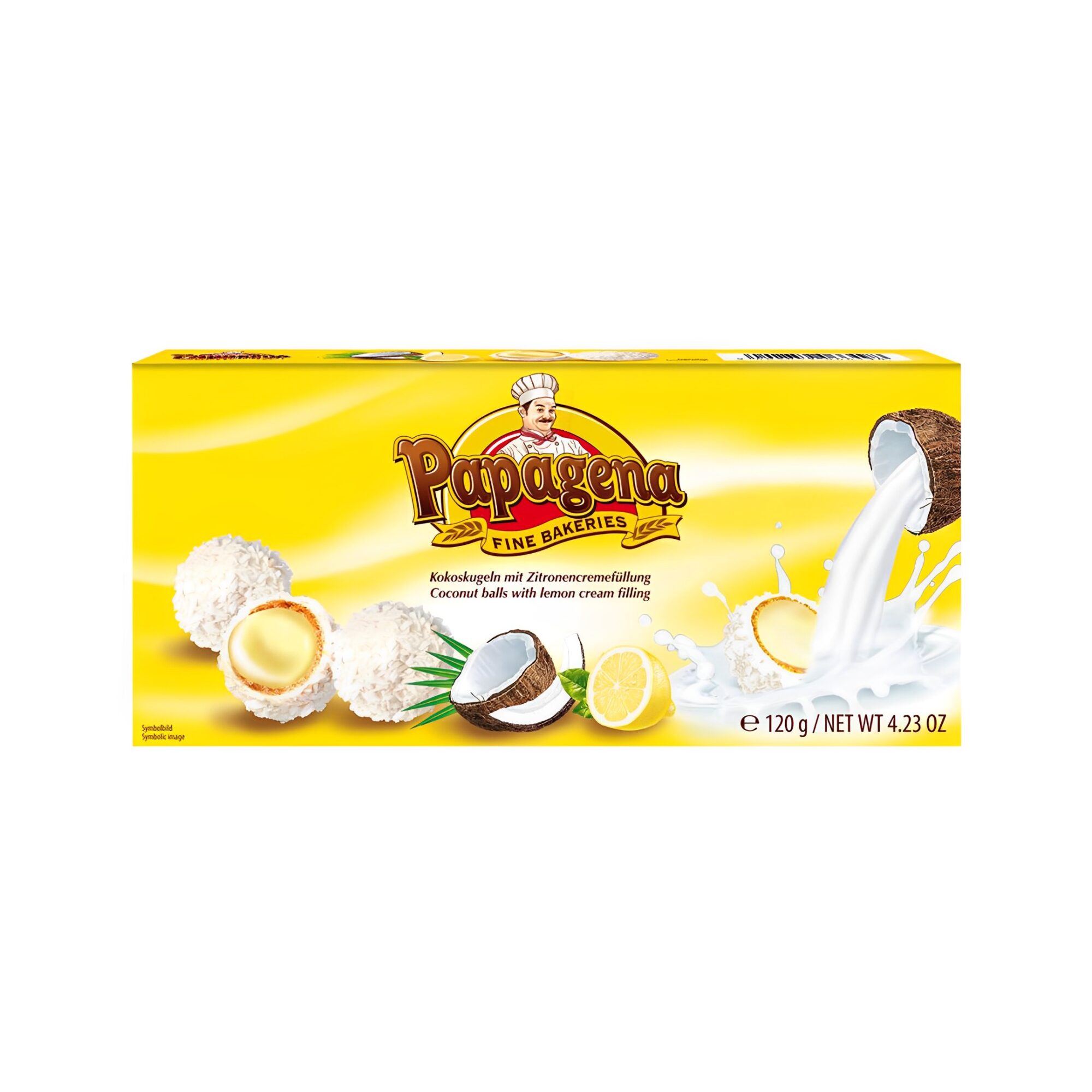 WAFERBALLS WITH LEMON CREAM PAPAGENA 120G x18pcs