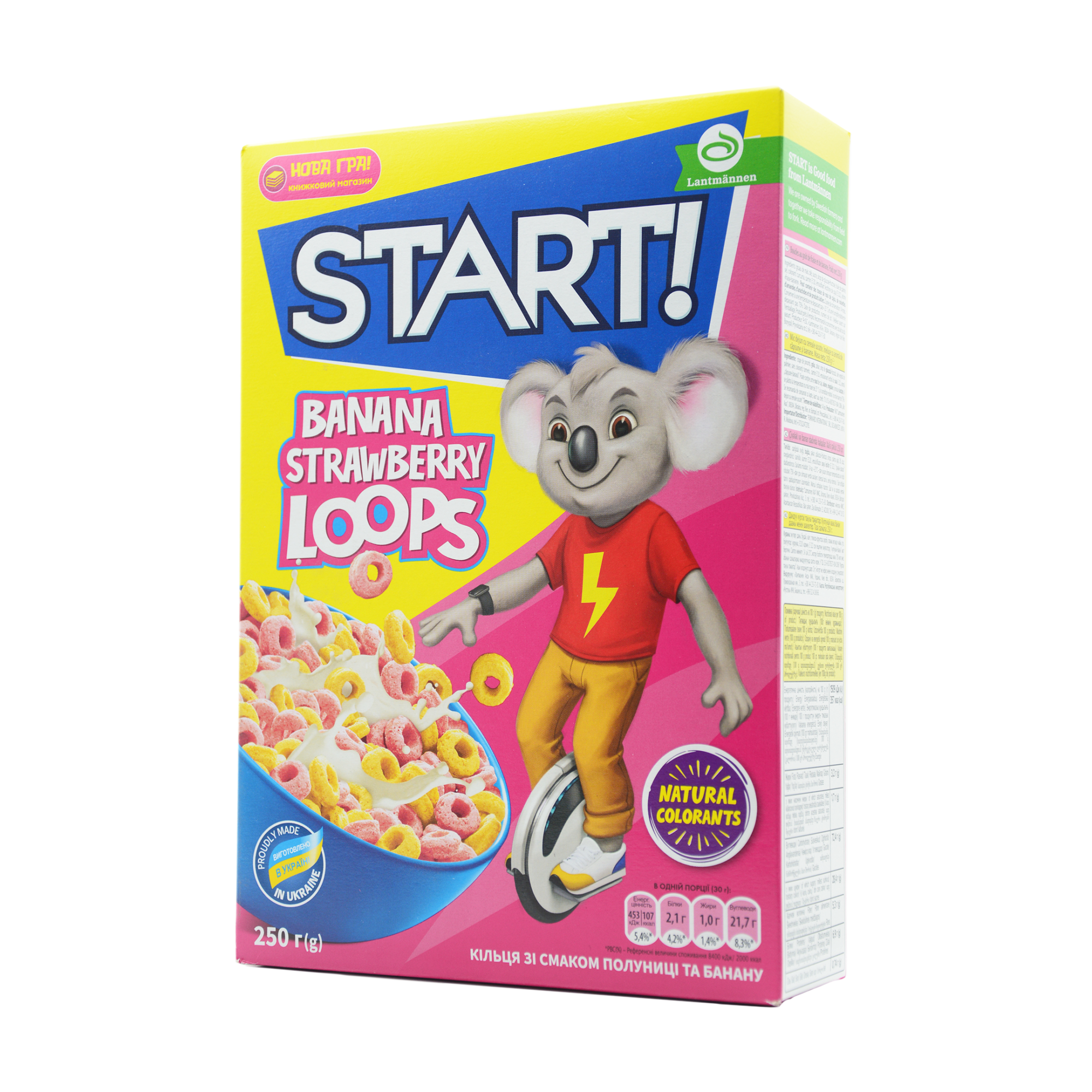 START LOOPS WITH STRAWBERRY & BANANA 250GR *12