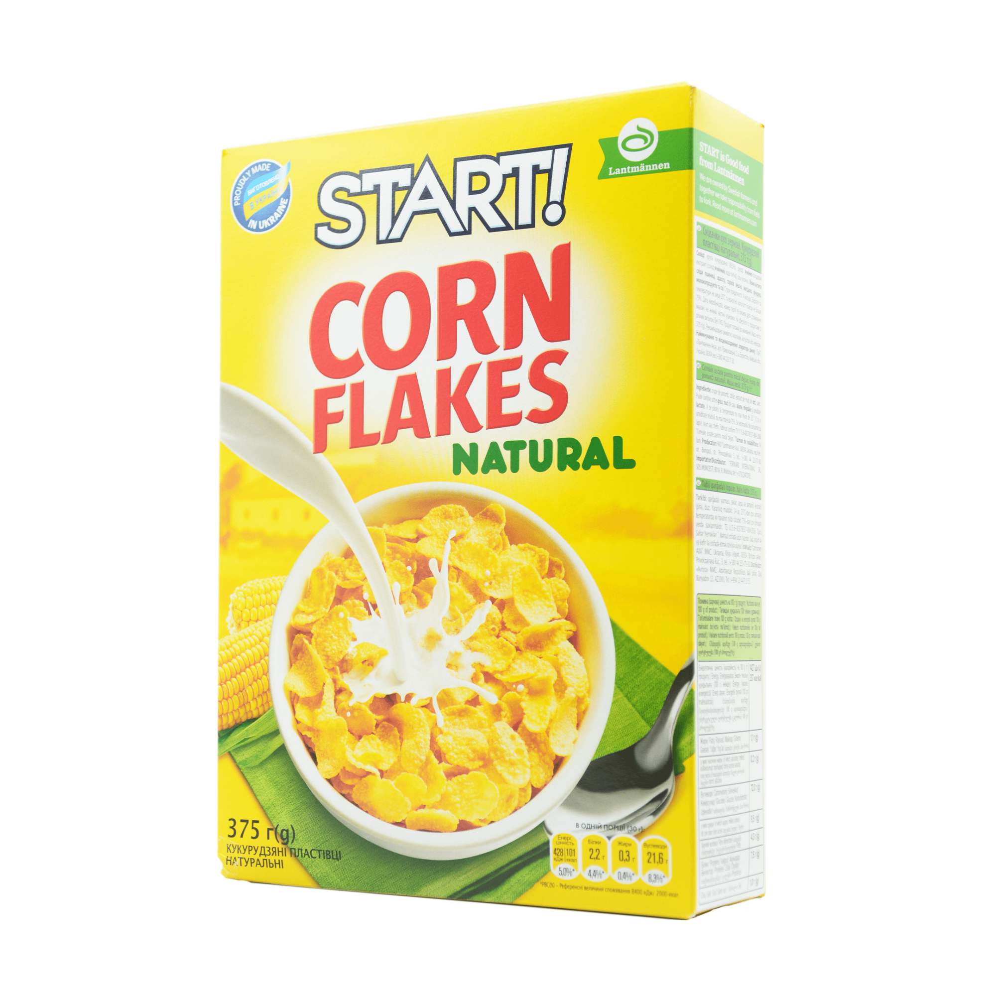 START NATURAL CORN FLAKES 375GR *12