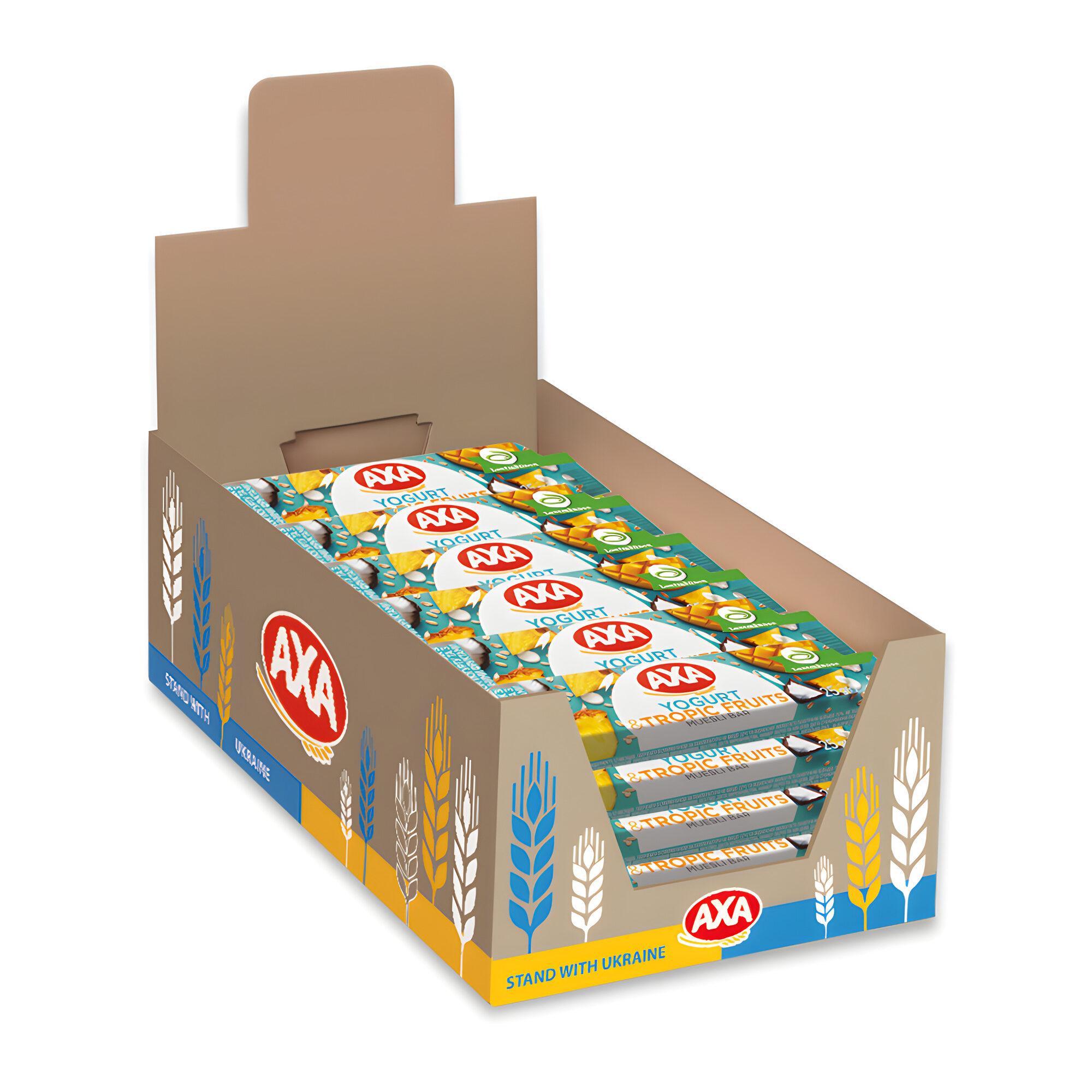 AXA CEREALES BAR WITH YOGURT & TROPICAL FRUITS 25GR *24