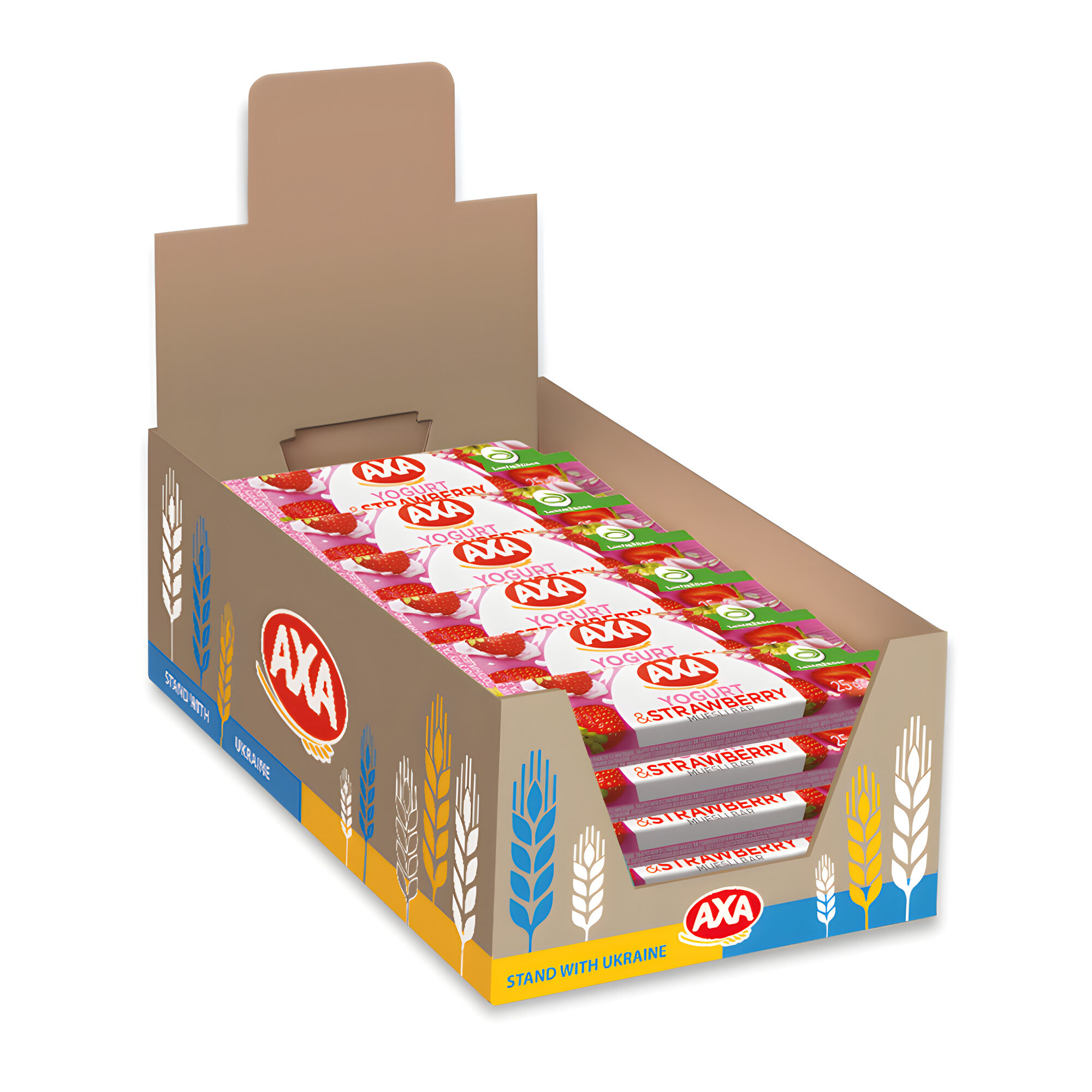 AXA CEREALES BAR WITH YOGURT & STRAWBERRY 25GR *24