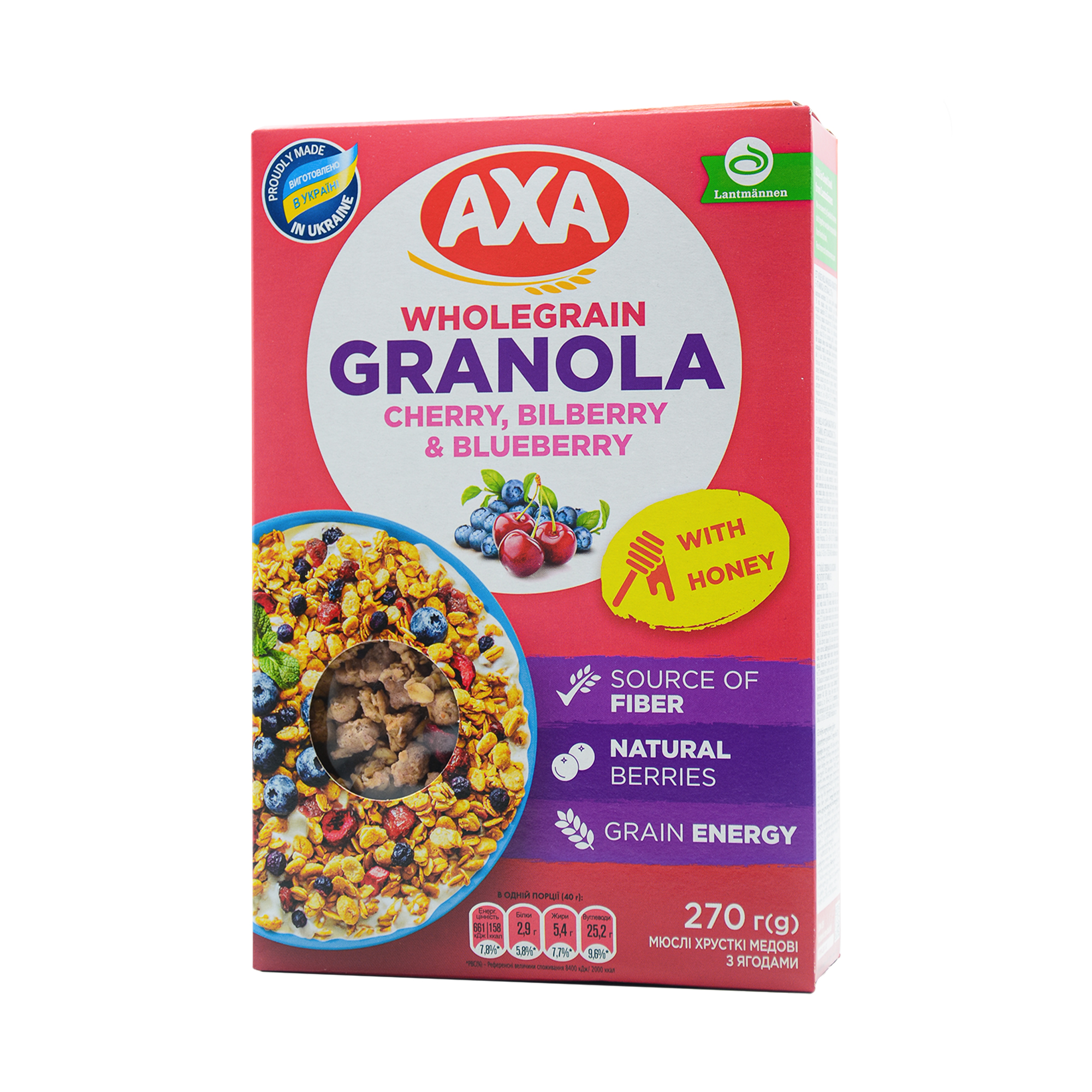 AXA CRISPY MUESLI WITH BERRIES 270GR*8