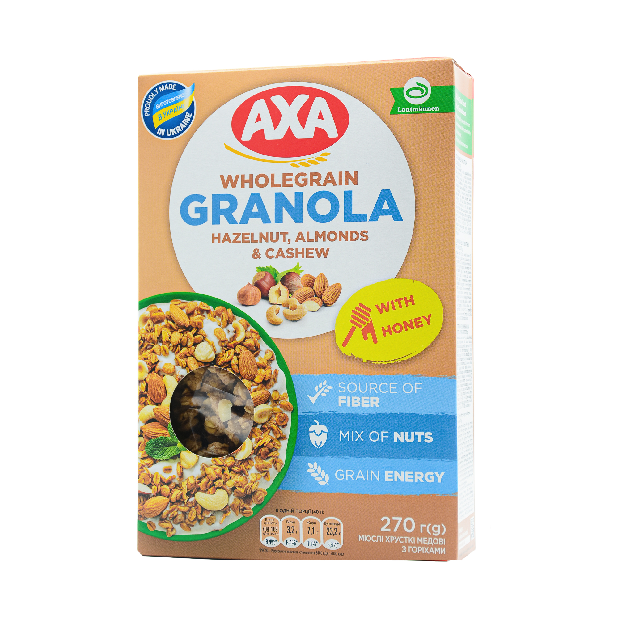 AXA CRISPY MUESLI WITH NUTS 270GR*8