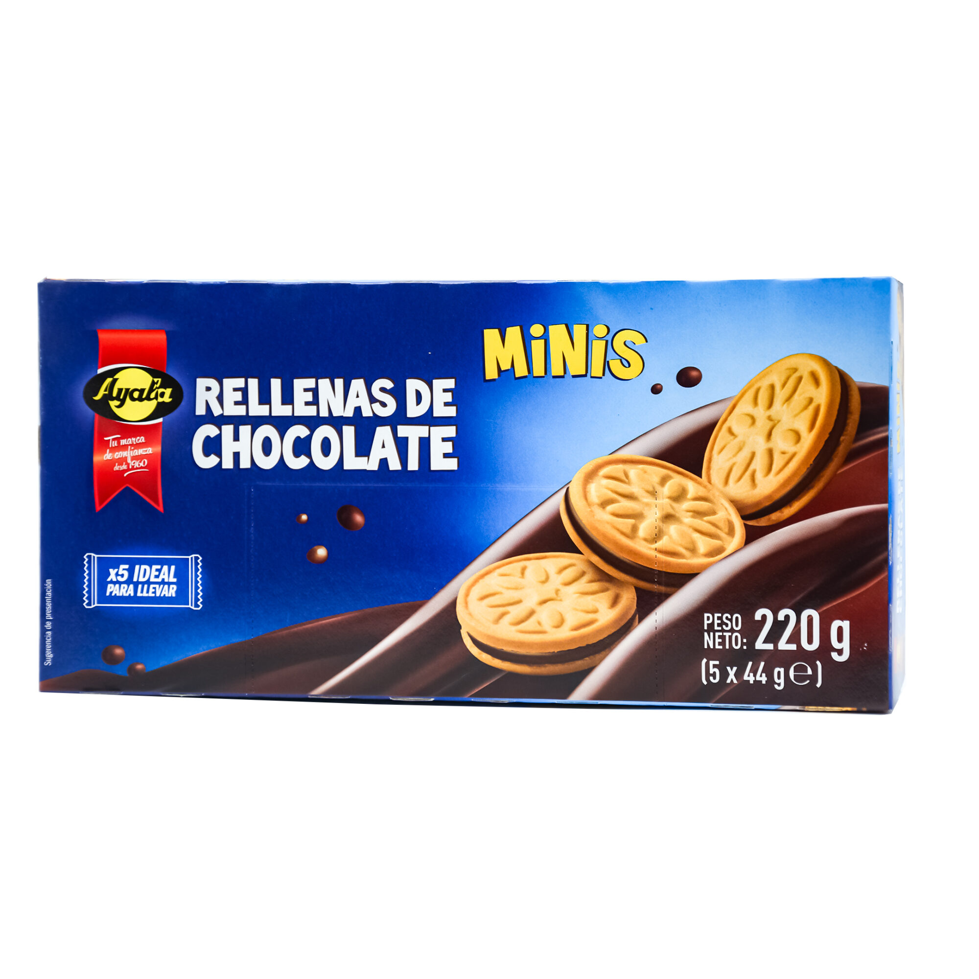 AYALA GALLETAS MINI RELLENAS CHOCO 220G *10