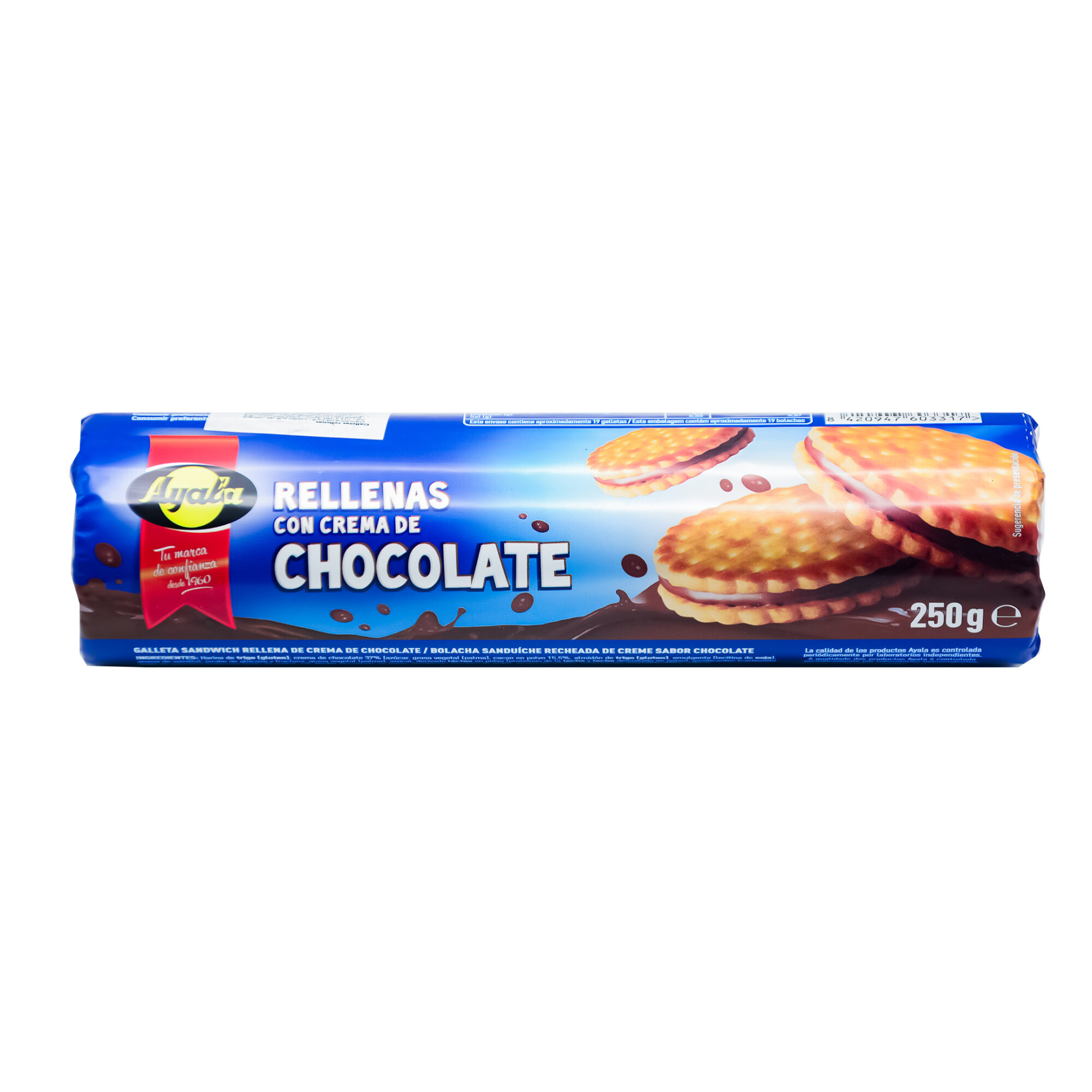 AYALA GALLETAS RELLENAS CHOCO 250*18