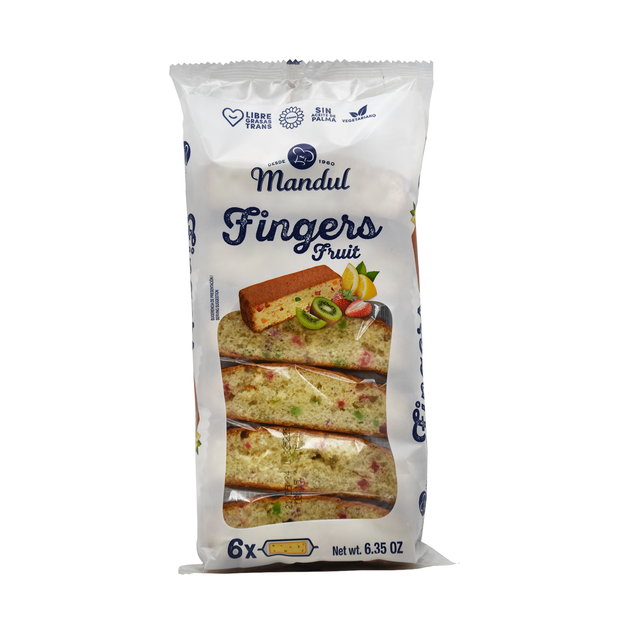 MANDUL FINGERS (6) FRUTAS 180G*13