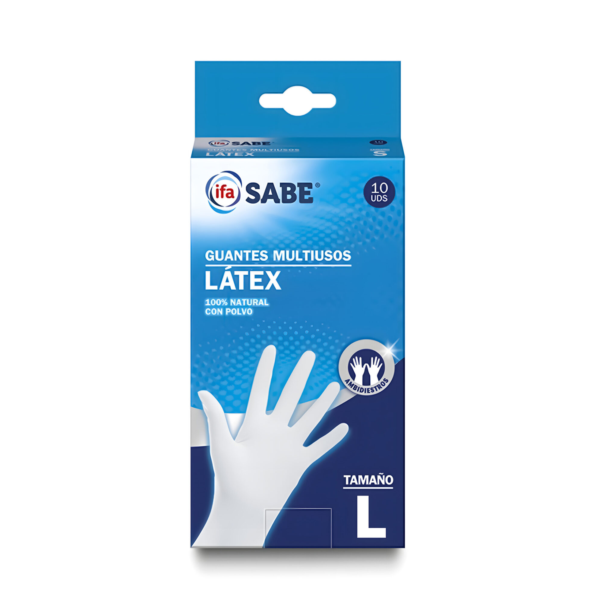 IFA SABE GUANTES MULTIUSOS LATEX C /POLVO PACK 10.T/L*10