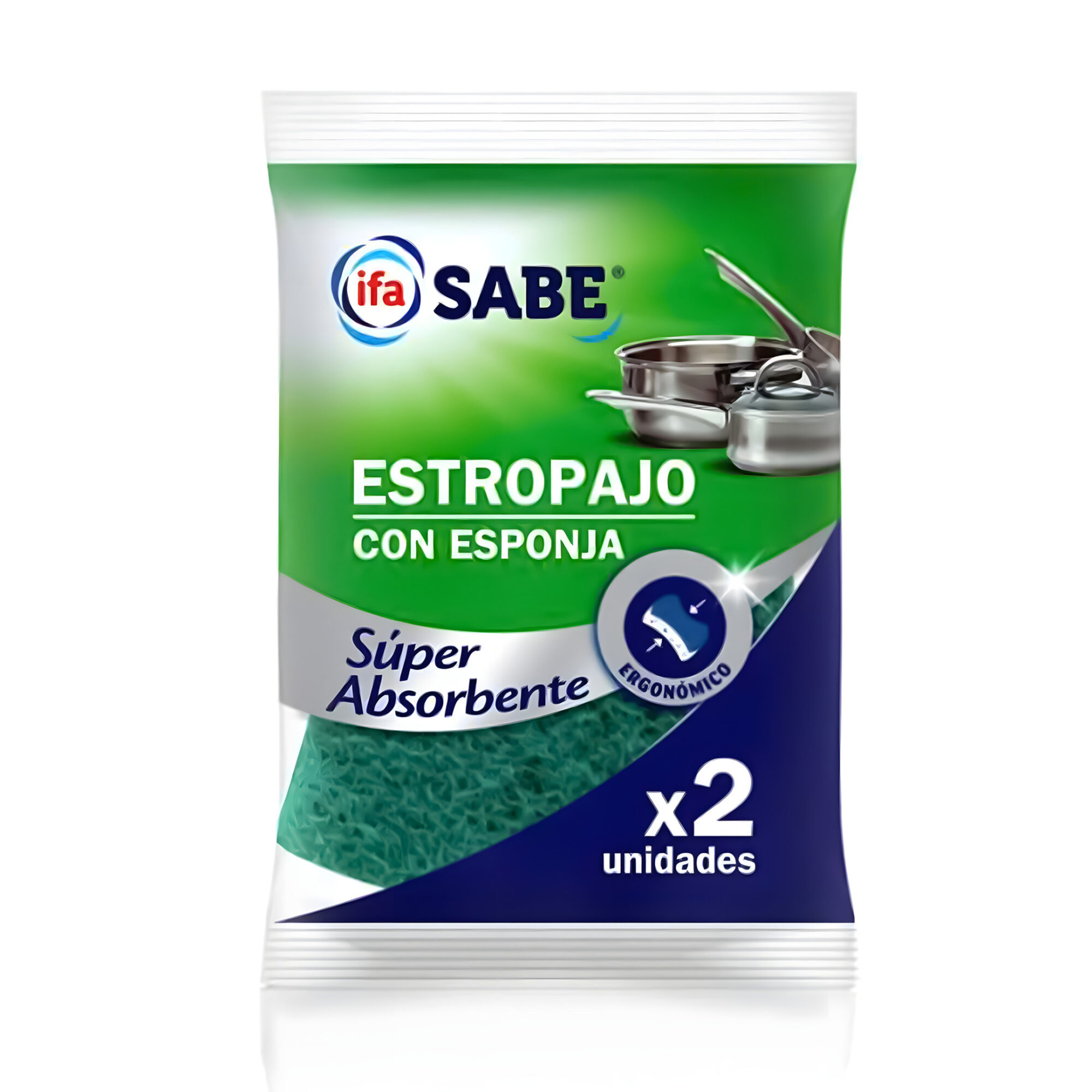 IFA SABE ESTROPAJO CON ESPONJA 2UND*10