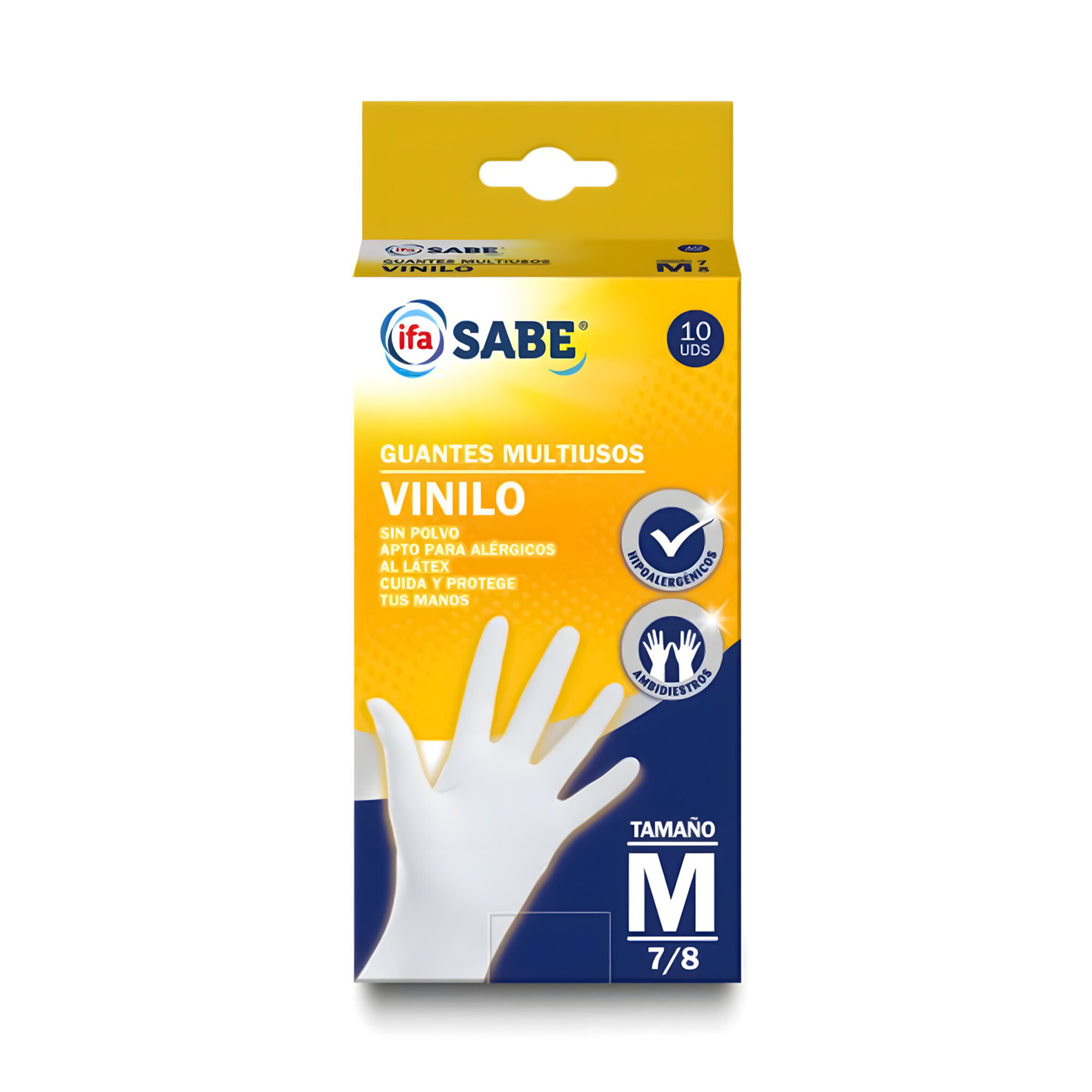 IFA SABE GUANTES MULTIUSOS VINILO .10 UND. TALLA/L*10