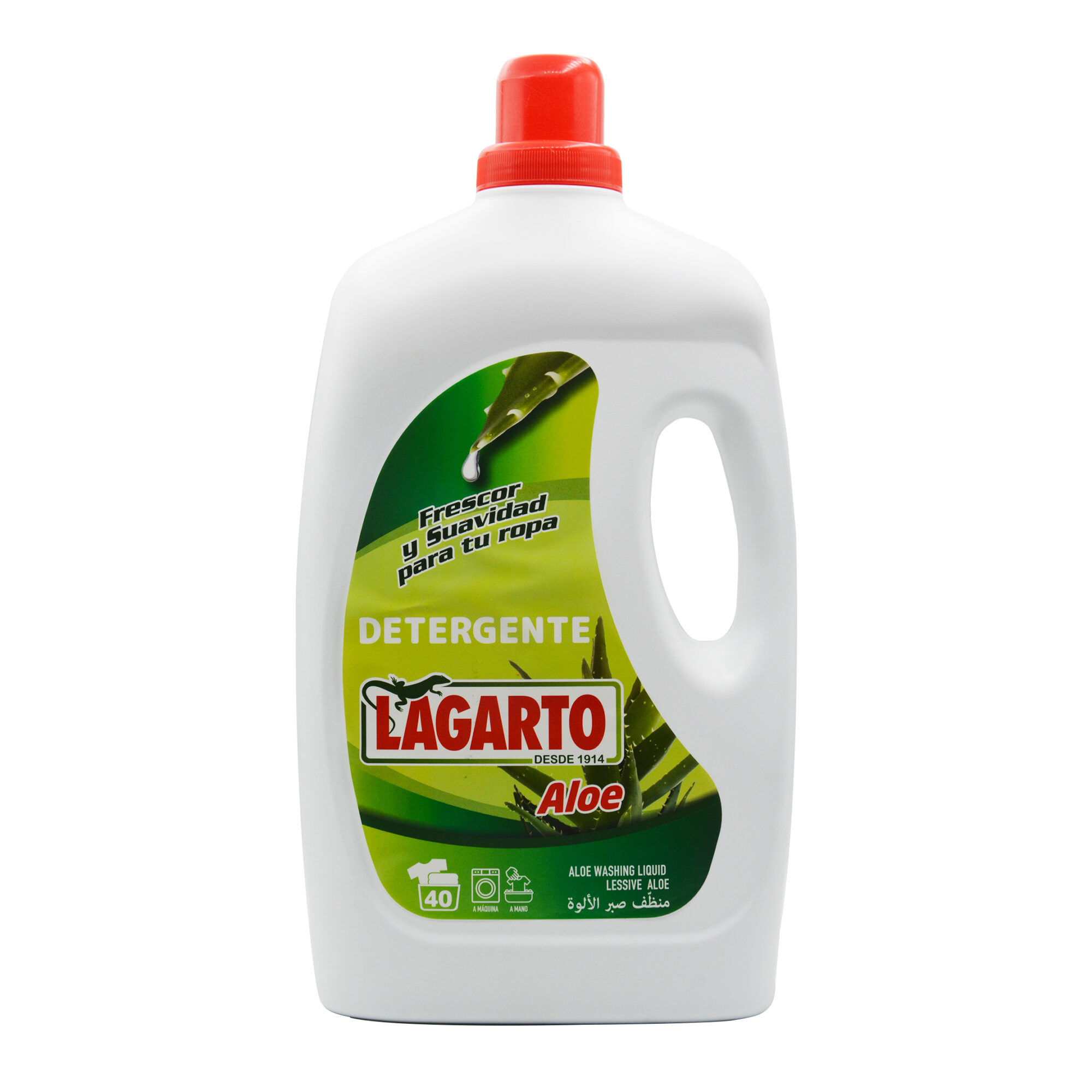 DETERGENTE LIQUIDO ALOE VERA LAGARTO 40LAV2.96L*4