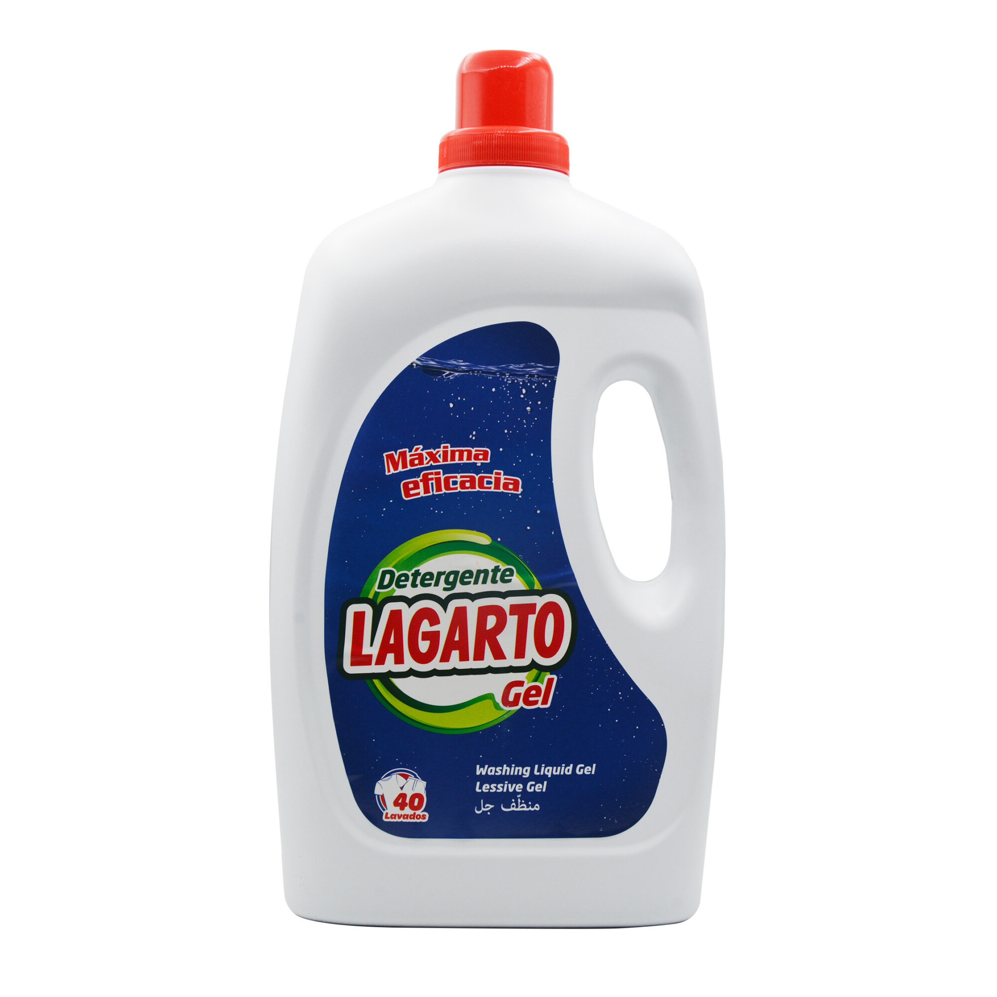 DETERGENTE LIQUIDO GEL LAGARTO 40LAV 2.96L*4