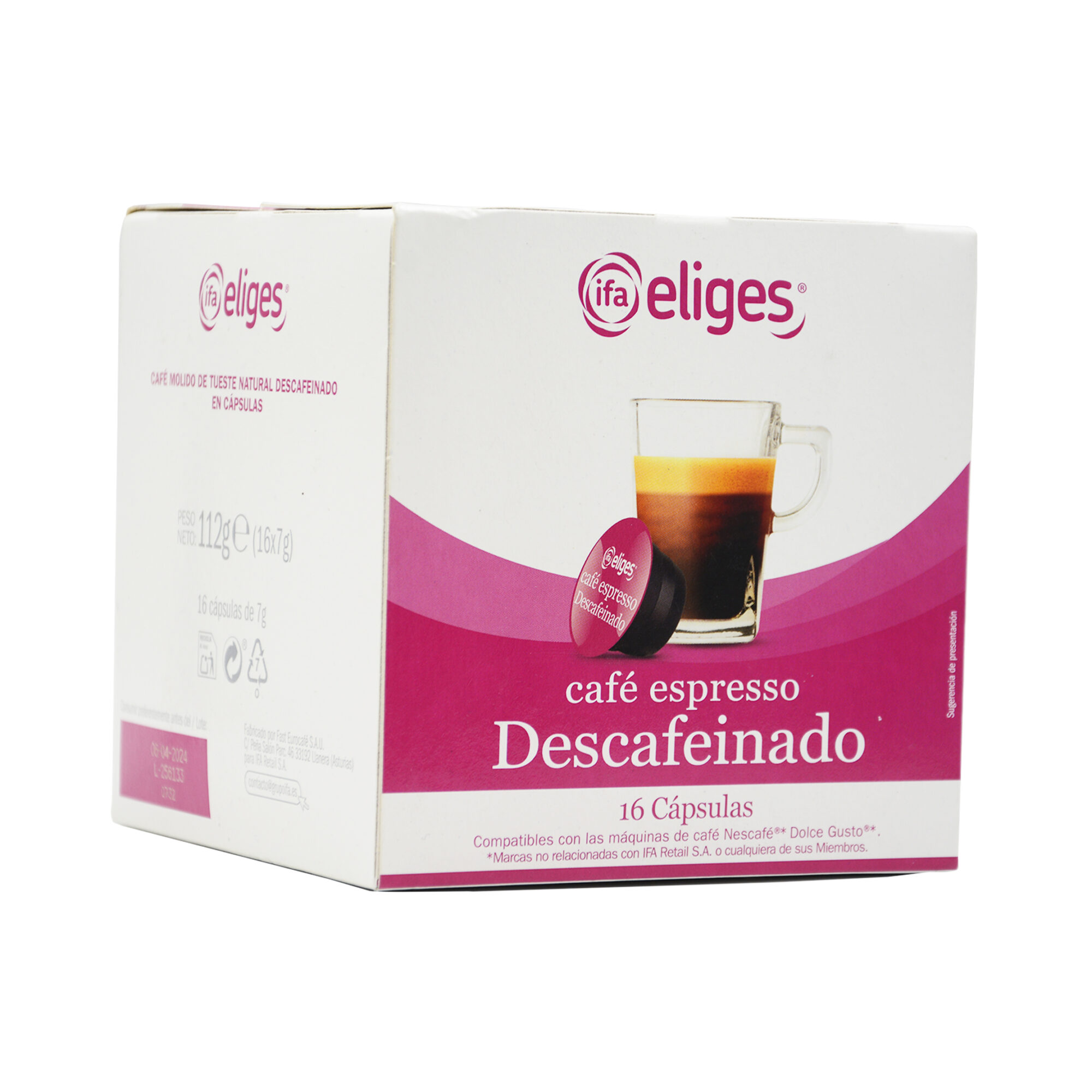 CAFE DESCAFENADO IFA ELIGES 16 CAPSUL