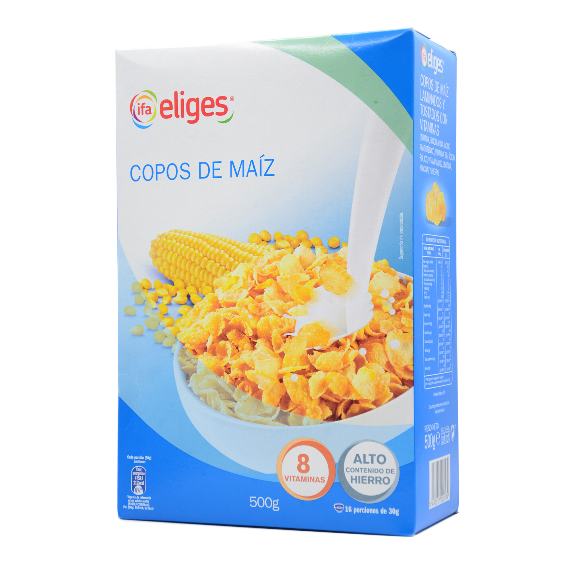 CEREALES IFA ELIGES COPOS DE MAIZ 500G*8