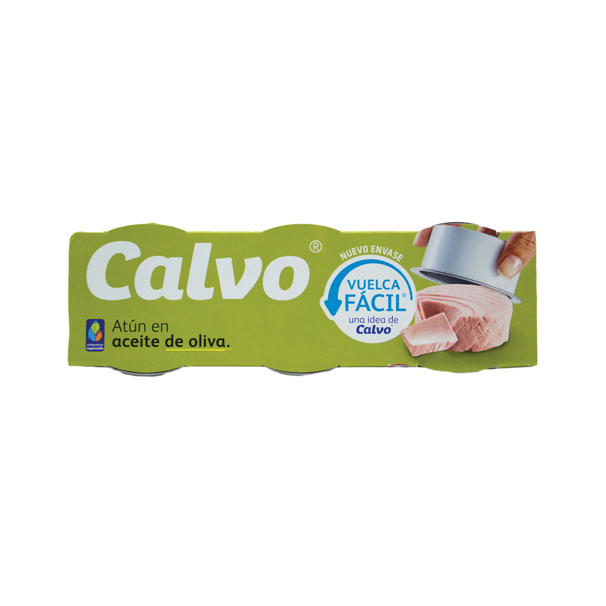 ATUN CALVO ACEITE DE OLIVA PACK 3VUELCA FACIL*20