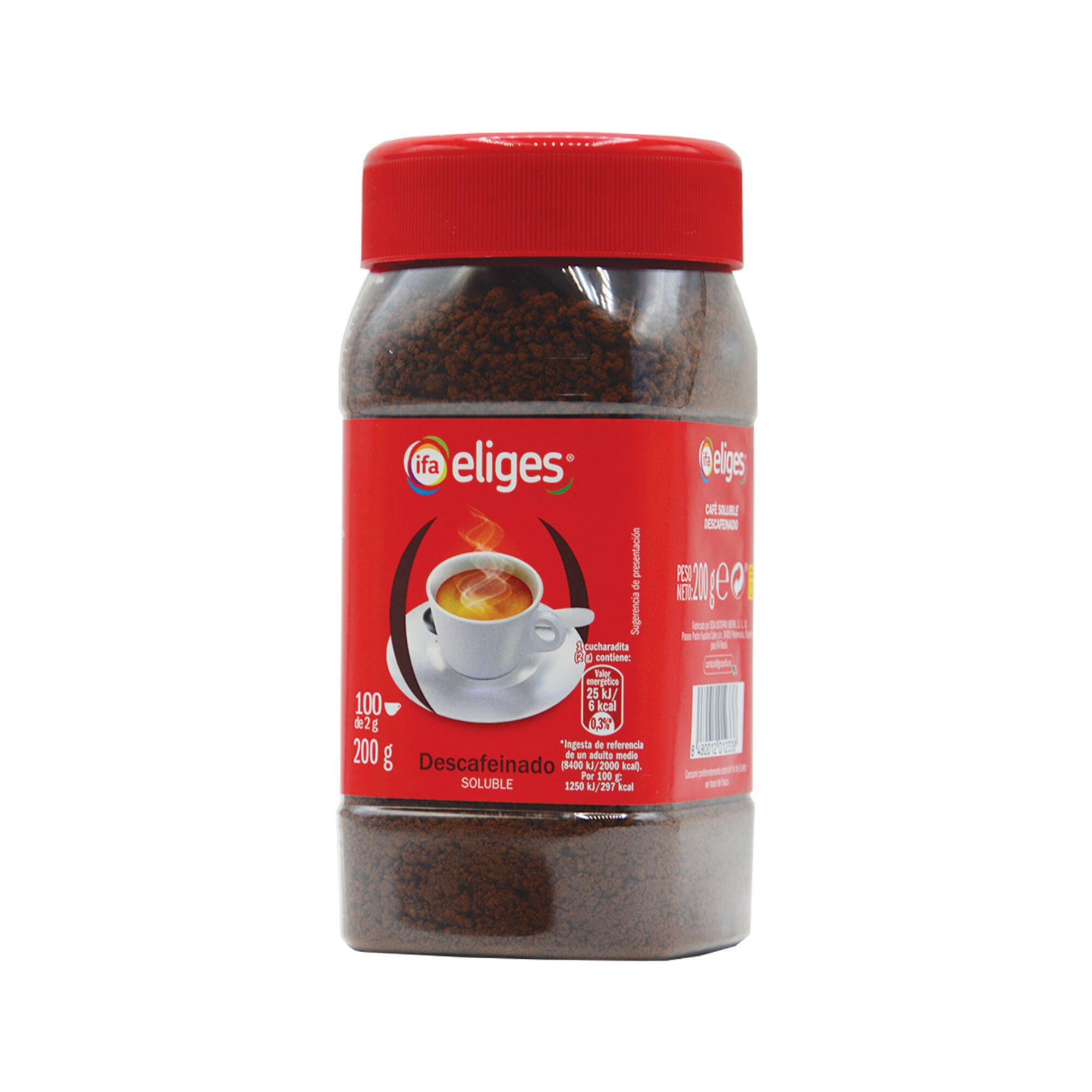 CAFE SOLUBLE DESCAFEINADO IFA ELIGES 200G*12