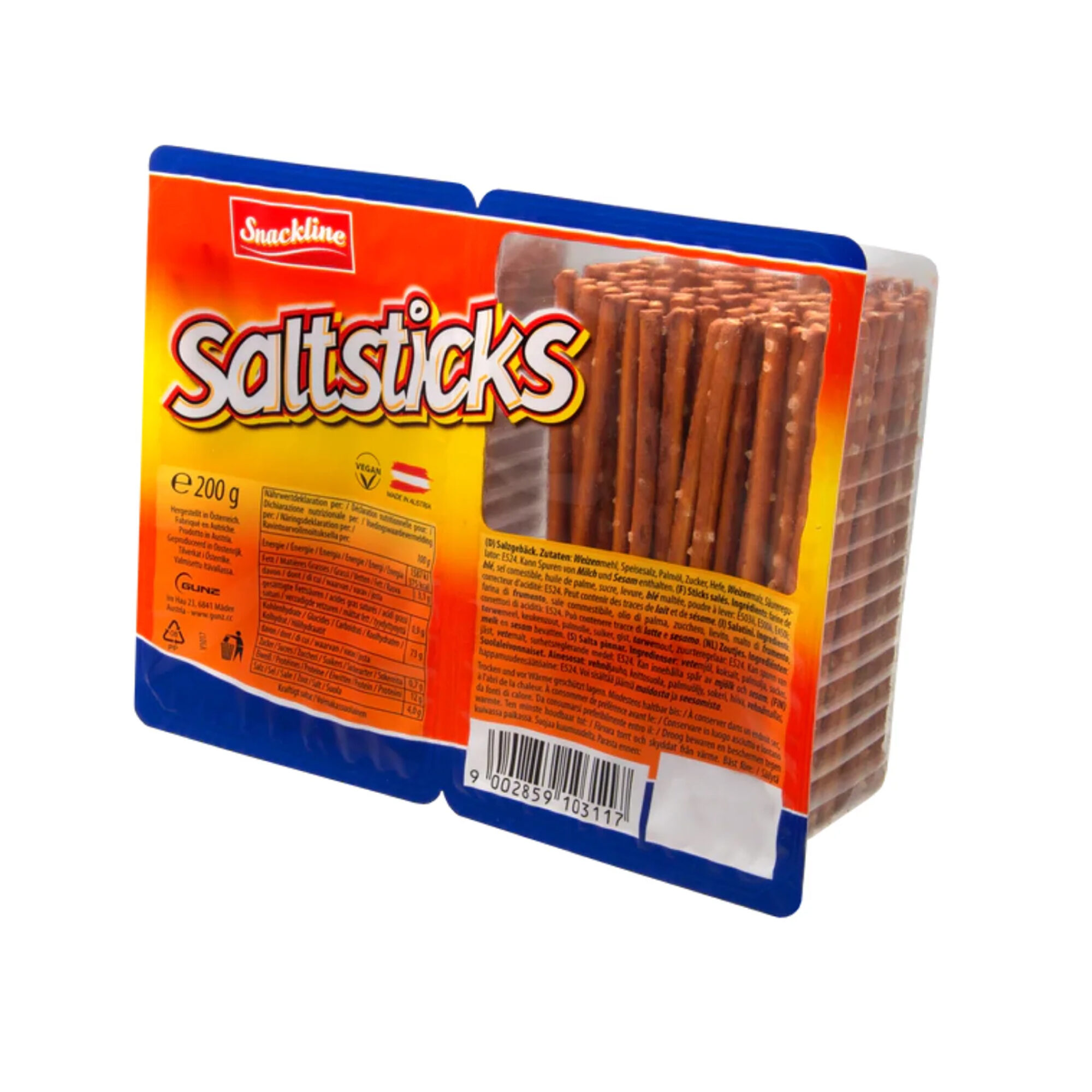 SALTSTICKS PRETZEL TYPE 200G*20