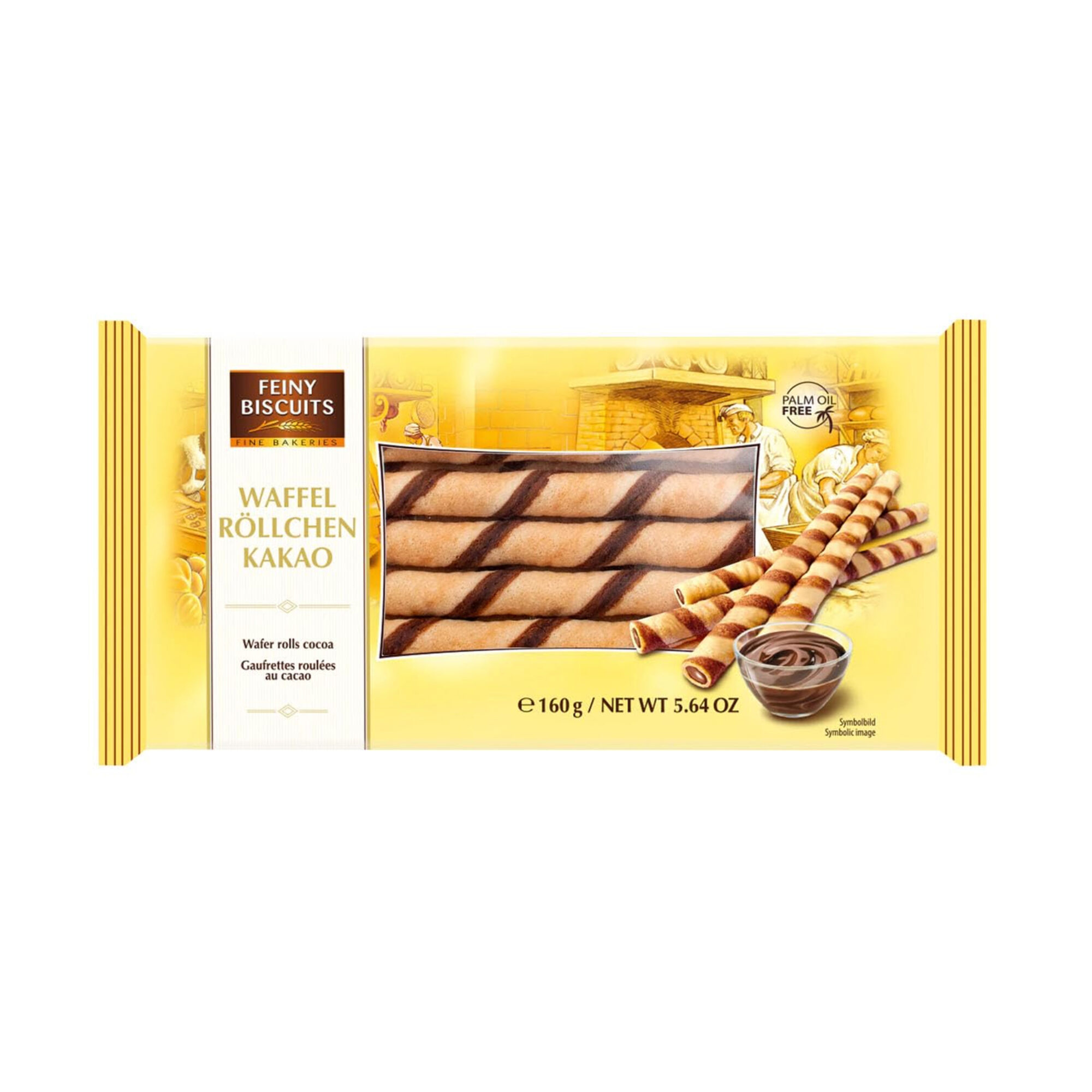 WAFER ROLLS COCOA FEINY BISCUITS 160G*22