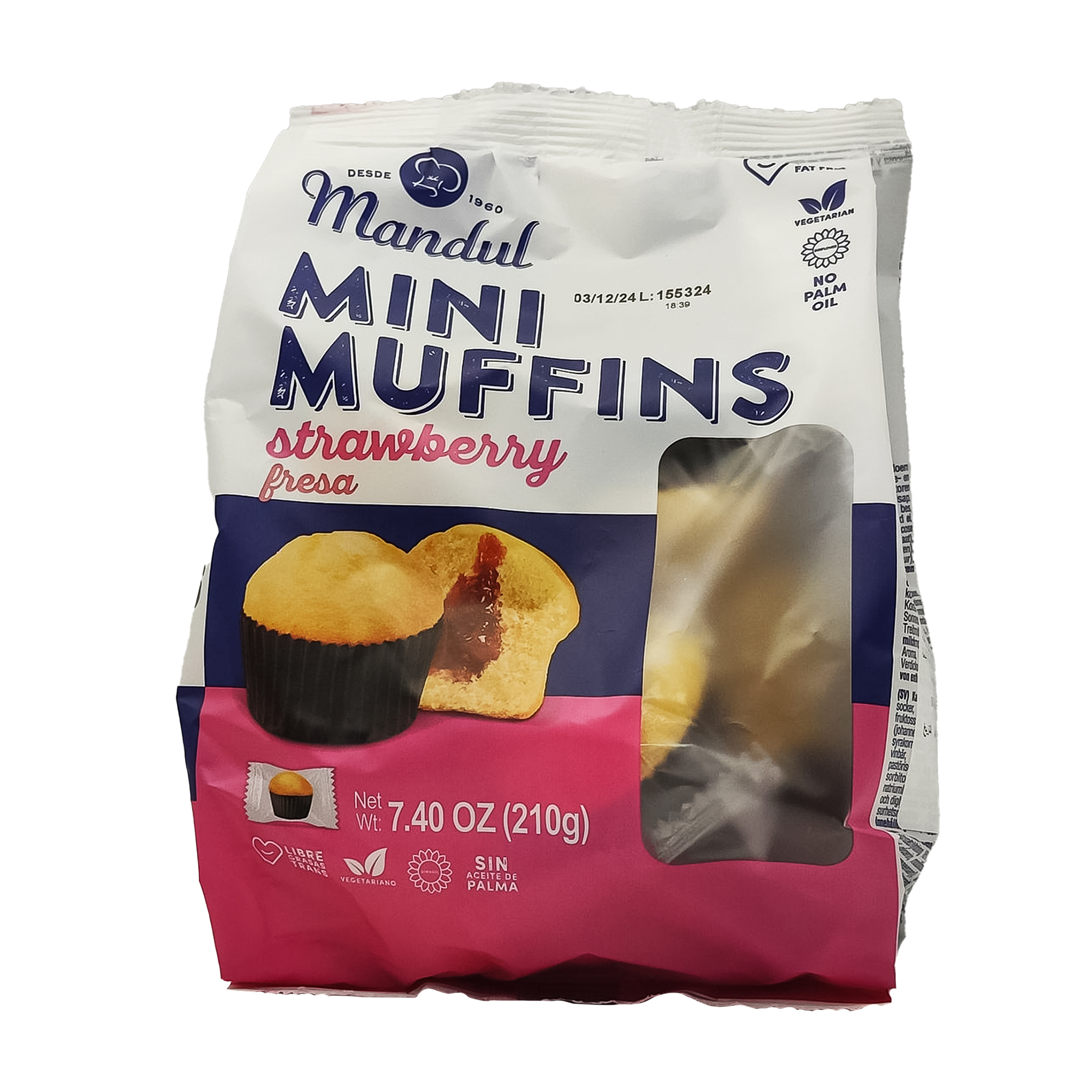 MANDUL MINI MUFFINS STRAWBERRY FRESA 210G*10