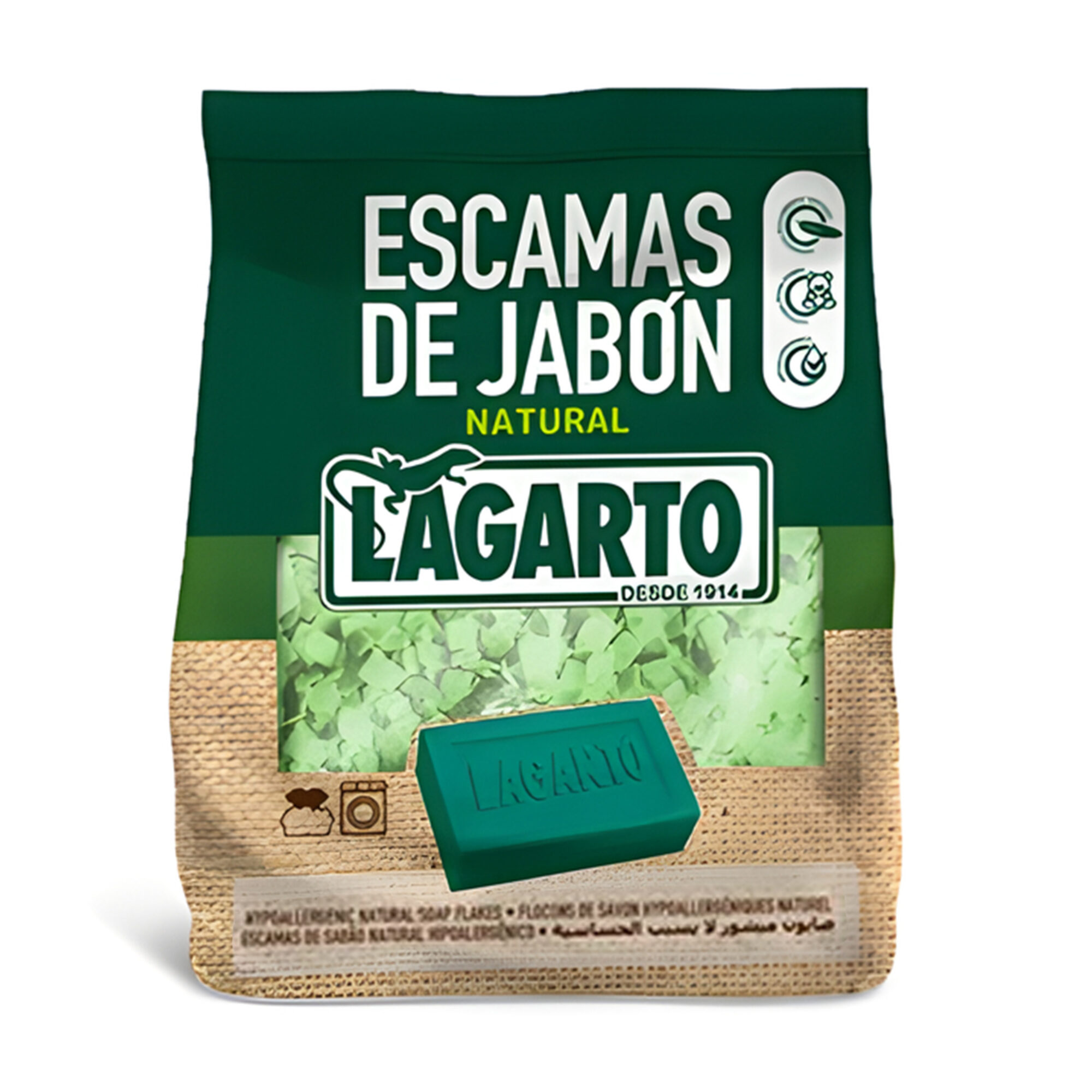 ESCAMAS DE JABON VERDE LAGARTO 400G*10